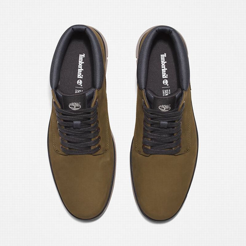 Olive Timberland Bradstreet Leather Chukka Boots | 98294936